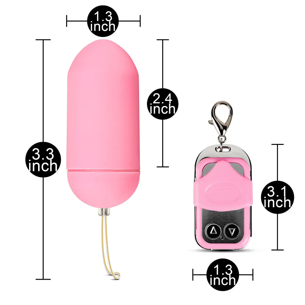 10-Function Remote Control Vibrating Pink Egg