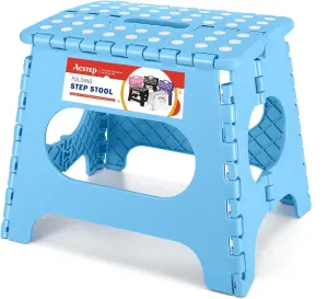 11 Inch Non Slip Foldable Step Stool Blue