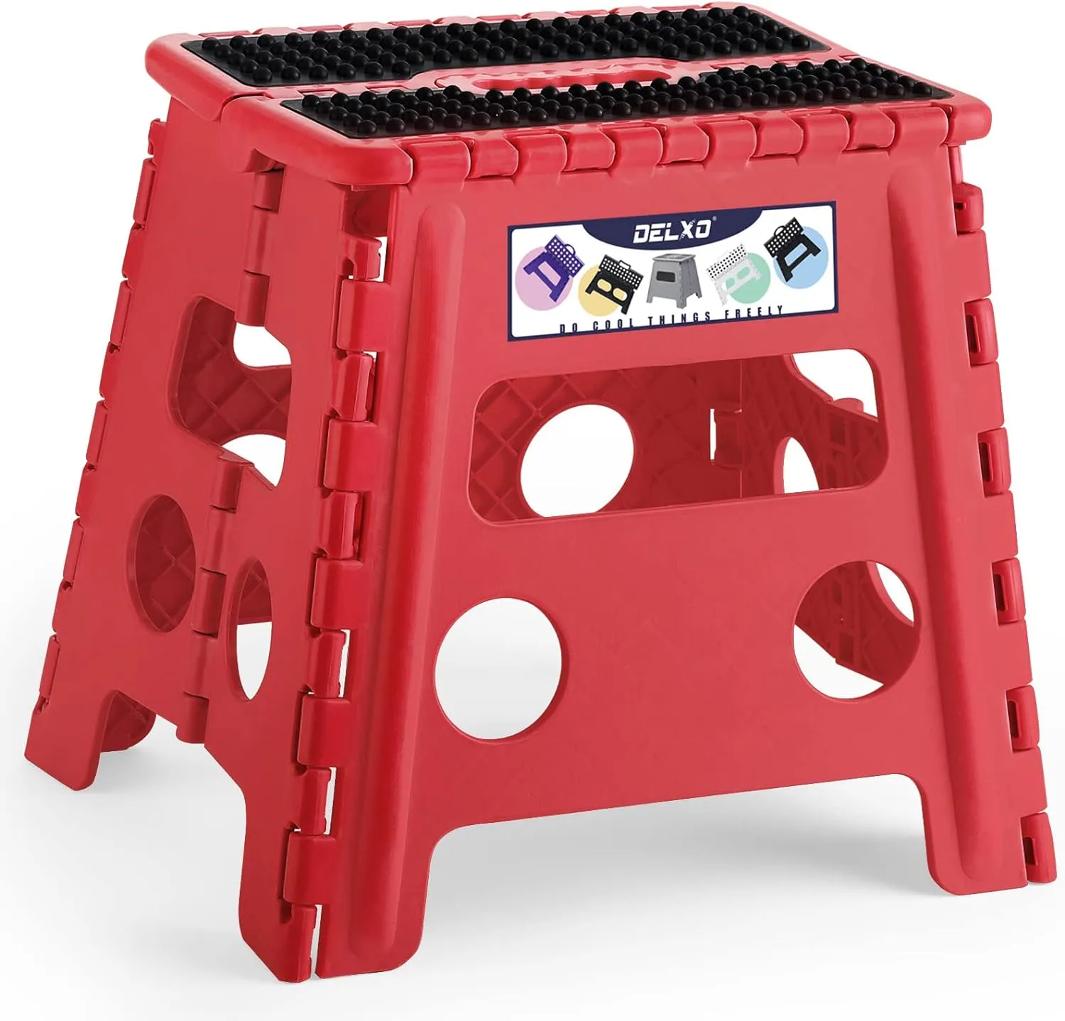 13 Inch Non Slip Dot Foldable Step Stool