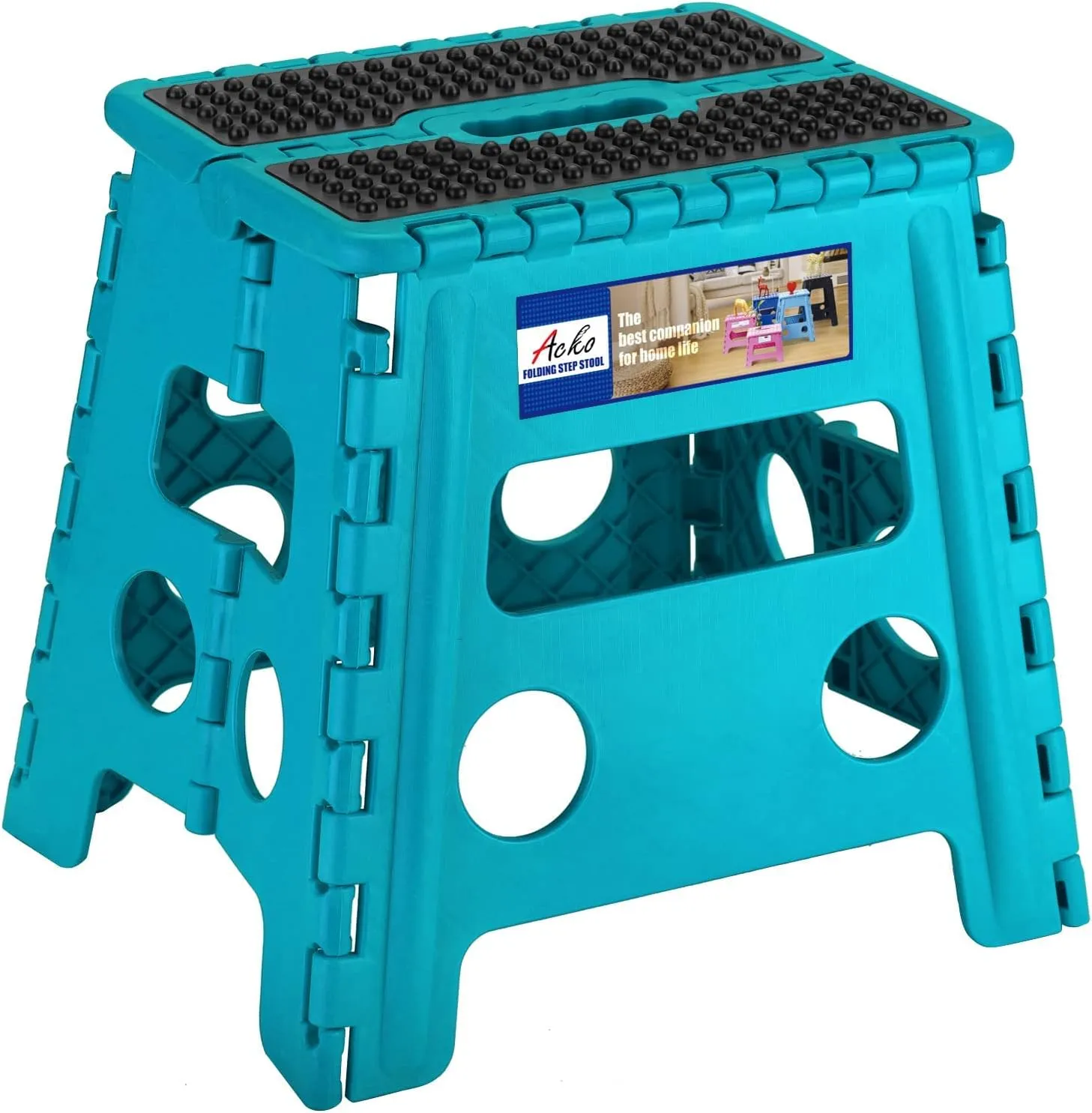 13 Inch Non Slip Dot Foldable Step Stool