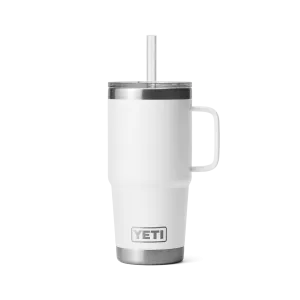 25 oz. / 739ml Straw Mug w/ Straw Lid - White