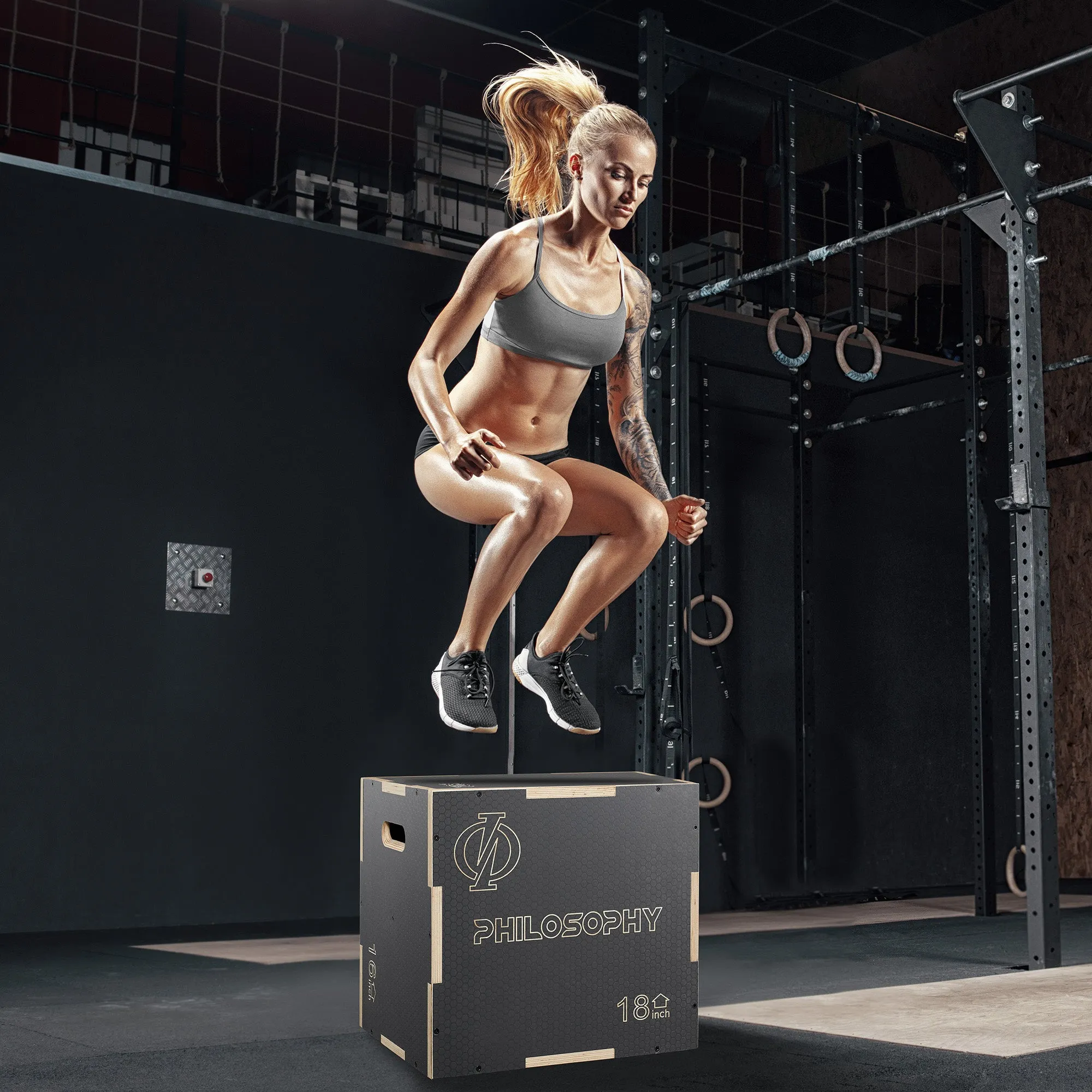 3 in 1 Non-Slip Plyo Box - Jump Plyometric Box for Training