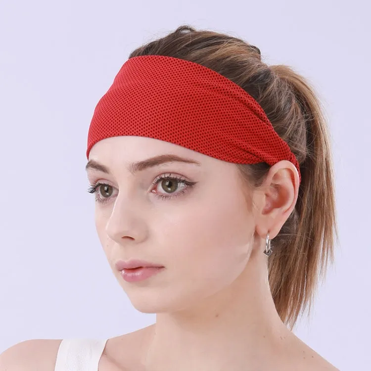 3 PCS Cold Feeling Sports Hairband Fitness Sweat-absorbing Belt(824 Big Red)