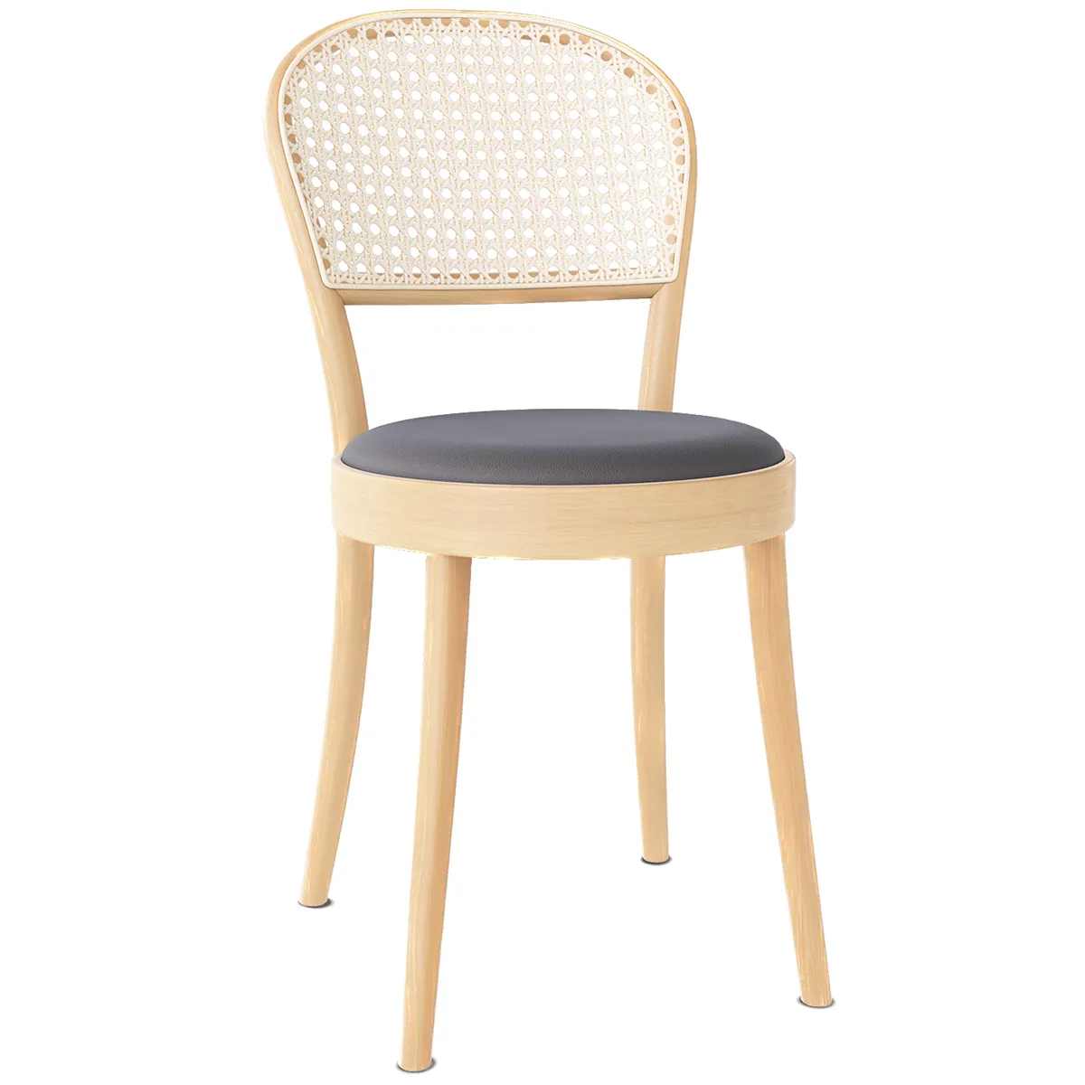 314 Upholstered Seat Mesh/Cane Back Chair