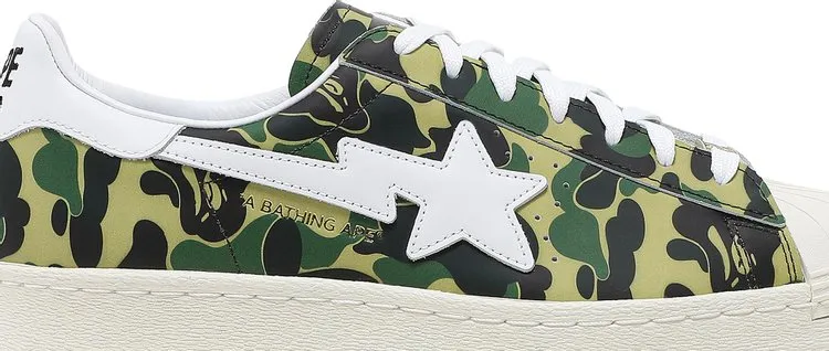 Adidas BAPE x Superstar 80s 'ABC Camo' Sneakers, Green