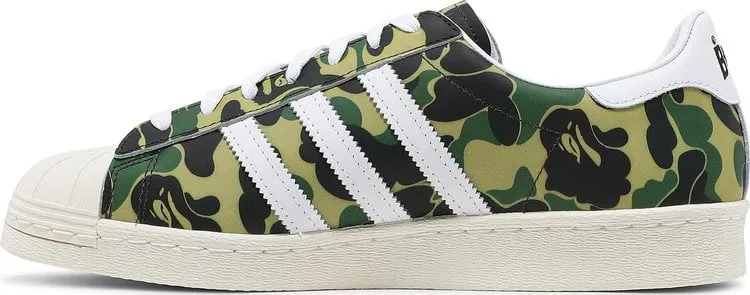 Adidas BAPE x Superstar 80s 'ABC Camo' Sneakers, Green