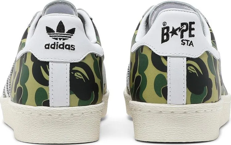 Adidas BAPE x Superstar 80s 'ABC Camo' Sneakers, Green