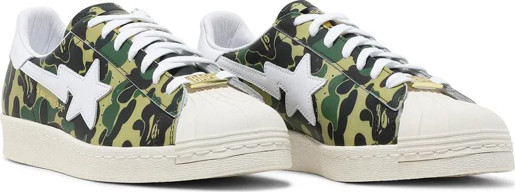 Adidas BAPE x Superstar 80s 'ABC Camo' Sneakers, Green