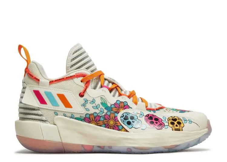 Adidas DAME 7 EXTPLY 'DAY OF THE DEAD' sneakers, orange