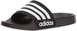 adidas Men's Adilette Shower Slides, Black/White/White, 12