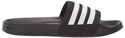 adidas Men's Adilette Shower Slides, Black/White/White, 13