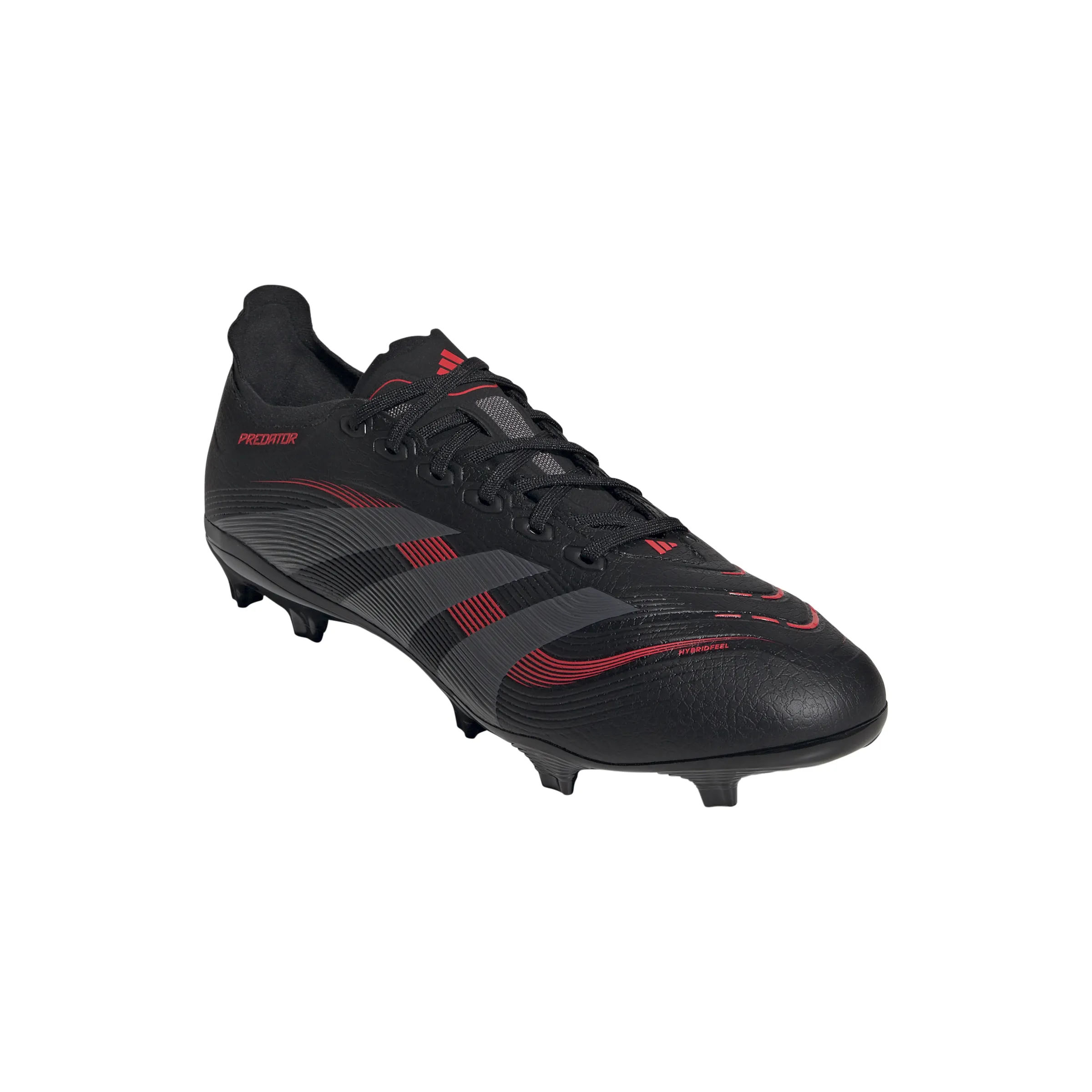 adidas Predator League FG/MG Soccer Cleat - core black/grey four/lucid red