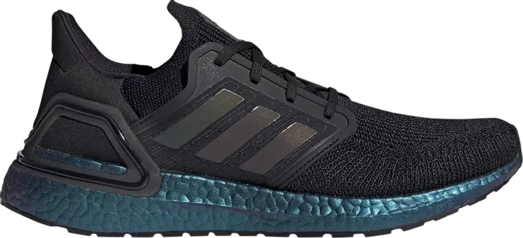 Adidas UltraBoost 20 'Black Signal Cyan' sneakers, black