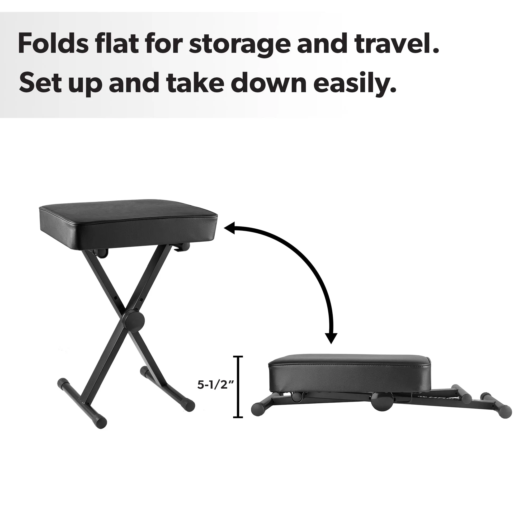 Adjustable Piano and Keyboard Bench by Hamzer