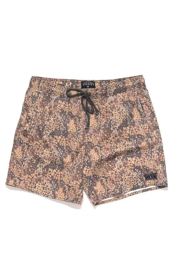 Afends Mens Baywatch - Flecktarn - Swim Shorts