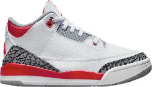 Air Jordan 3 Retro PS Fire Red 2022 Sneakers, White