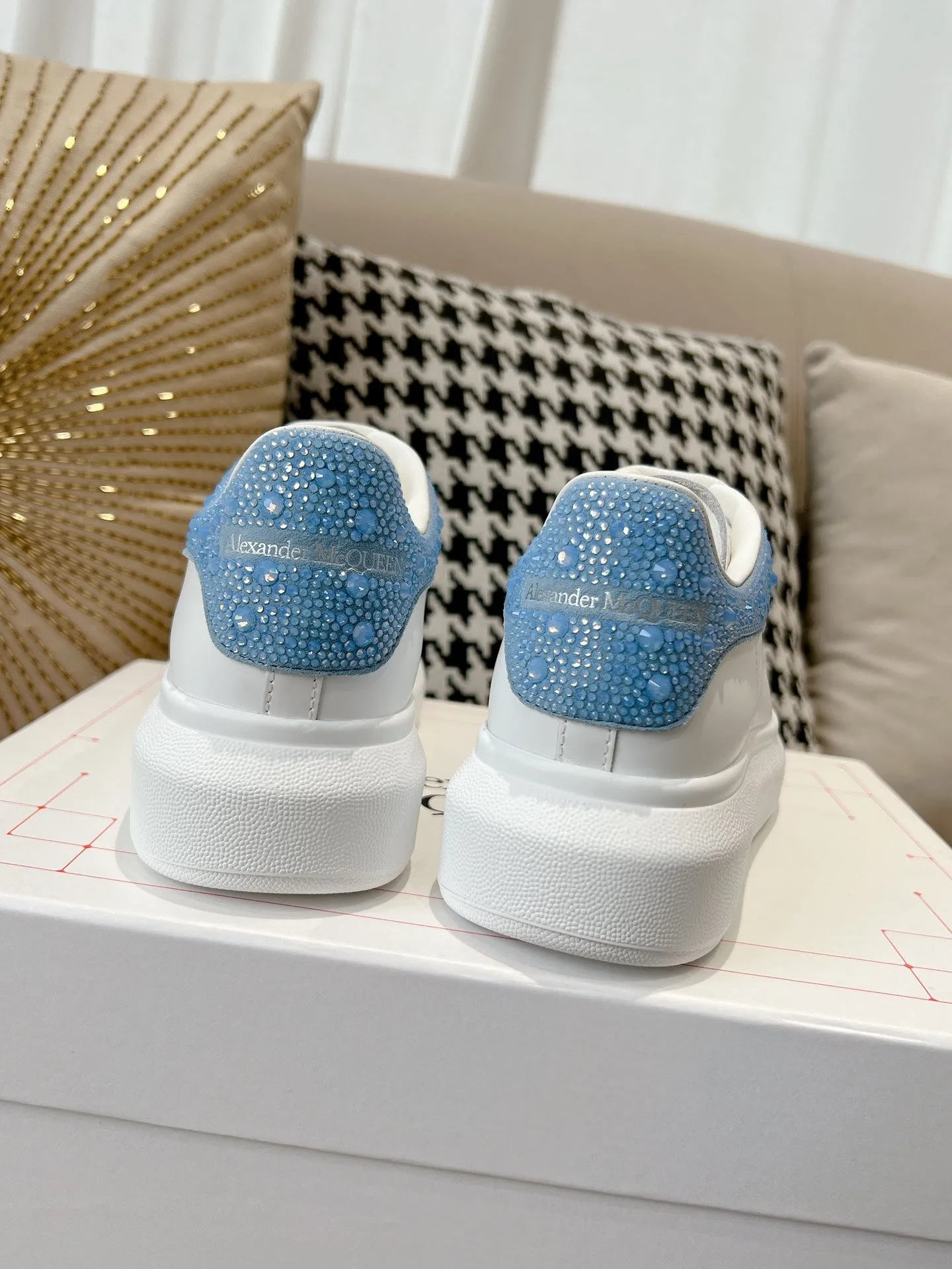 ALMC Blue and White Sneakers-007