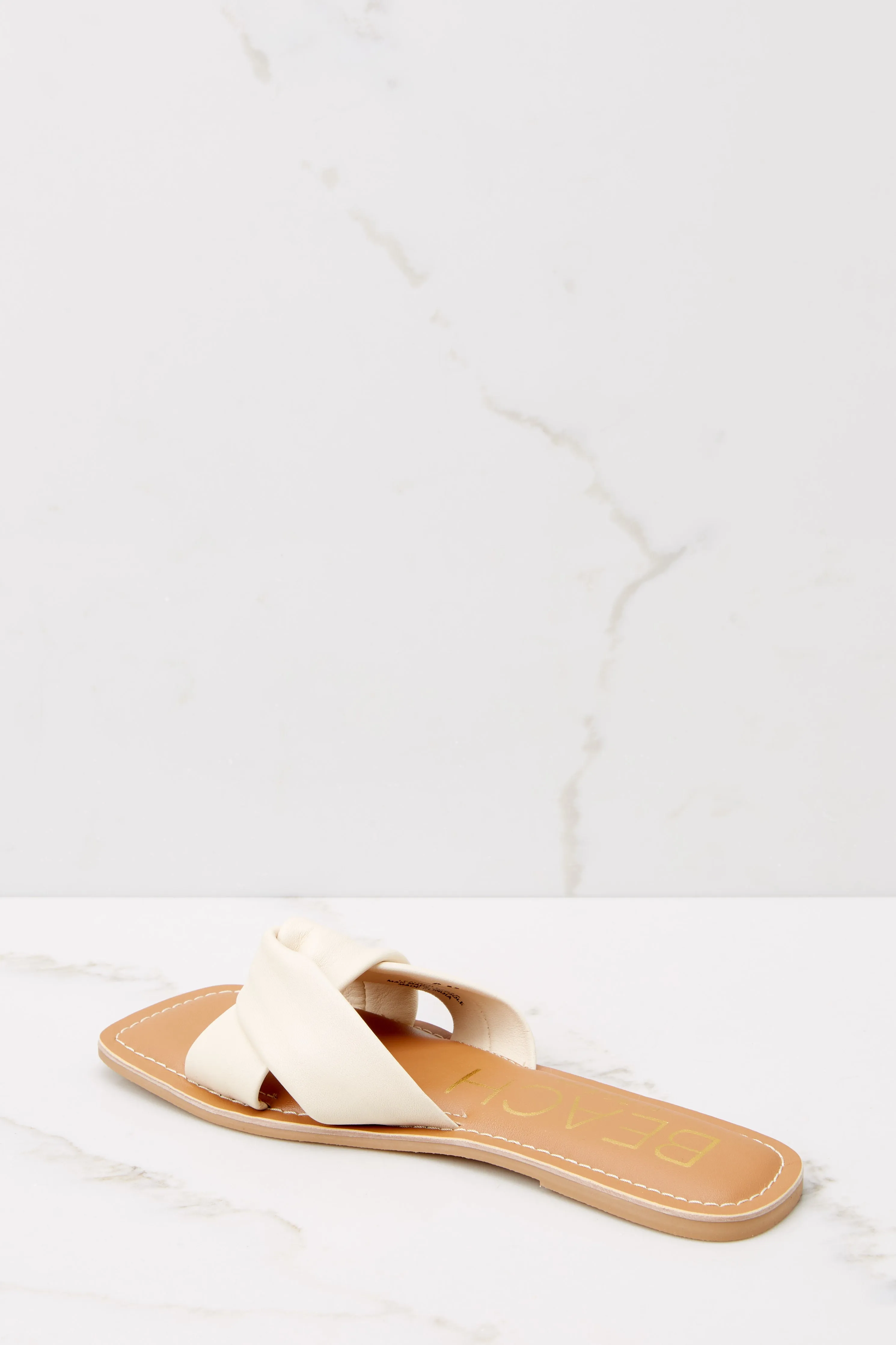 Anchor Ivory Slide Sandals