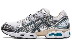 Asics Gel-Nimbus 9 sneakers, white/silver/gray