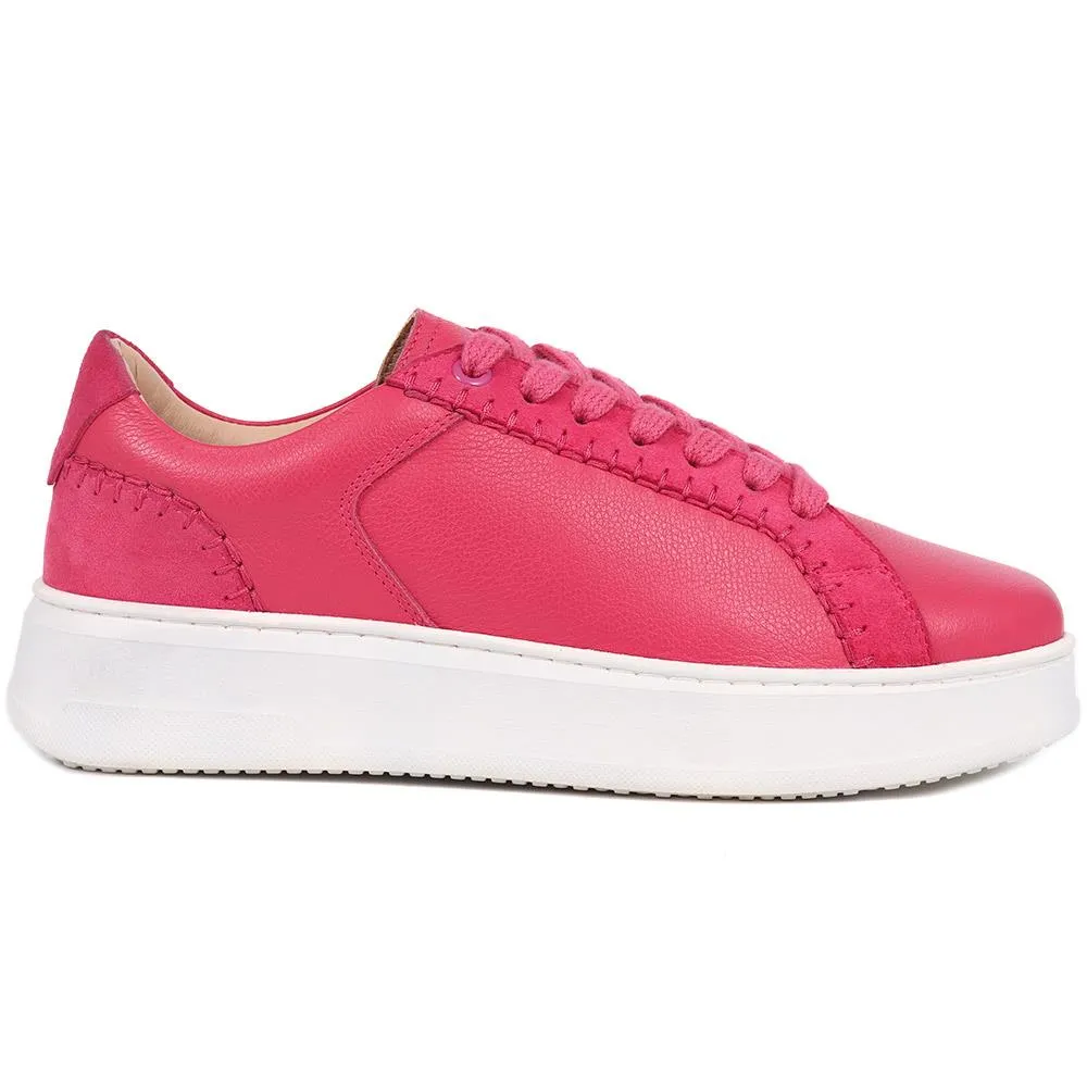 Bergamot Leather Trainers  - BERGAMOT / 325 586