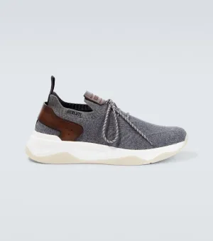 Berluti cashmere Shadow sneaker, gray