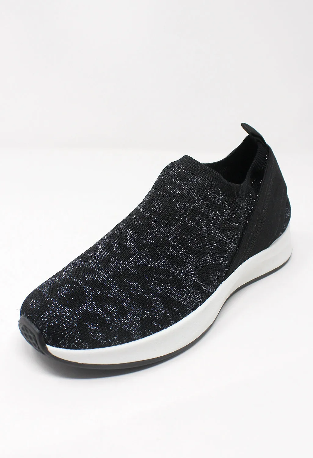 Black Animal Printed Trainers