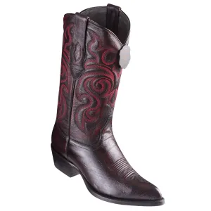 Black Cherry Ostrich Belly Cowboy Boots J-Toe