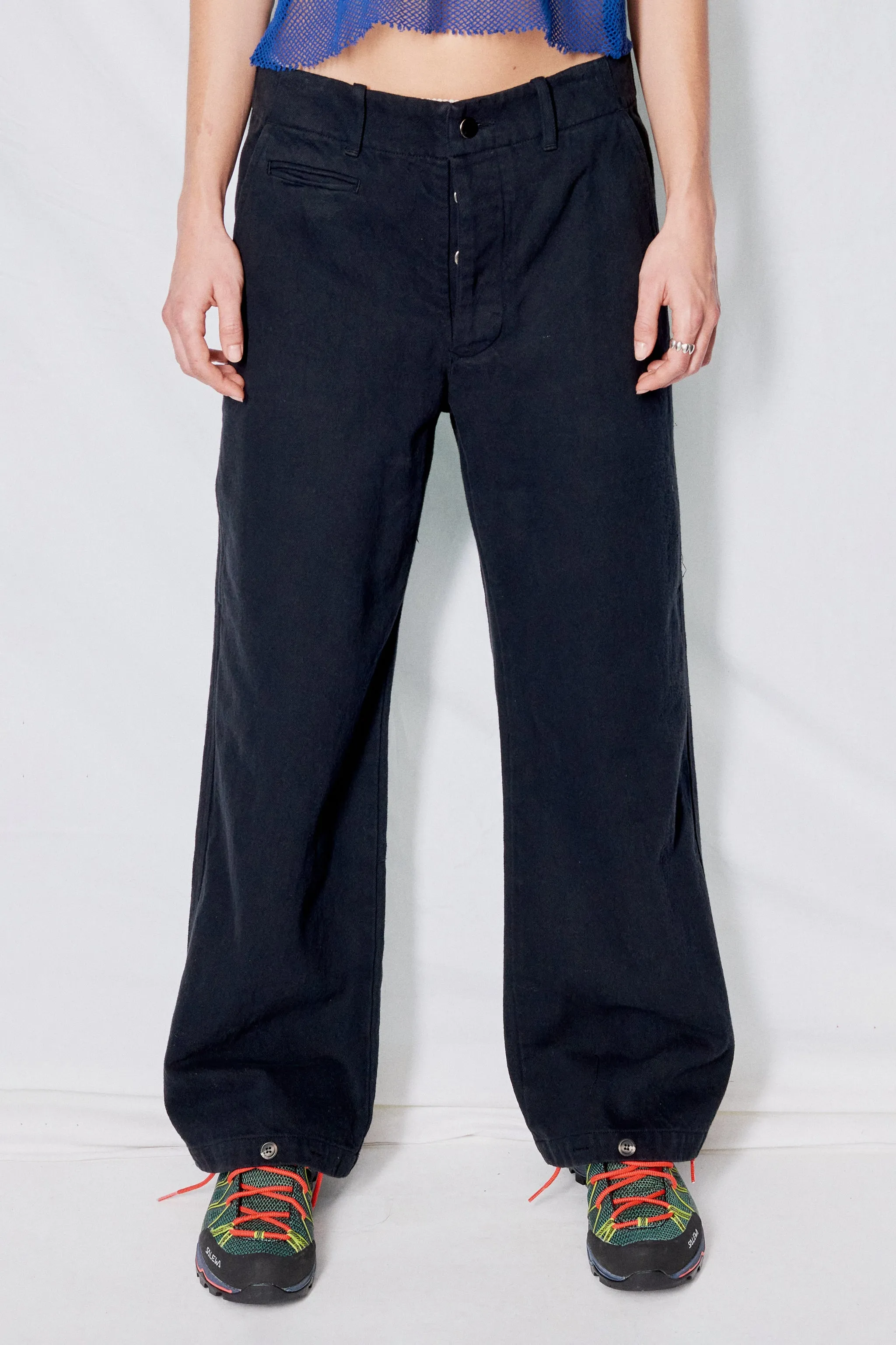 Black Denim Full Pant