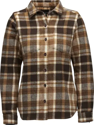 Black Diamond Women&#x27;s Project Heavy Flannel Bark Brown-Off White Plaid | Buy Black Diamond Women&#x27;s Project Heavy Flannel Bark Brown-Off White Plaid here | Outnorth