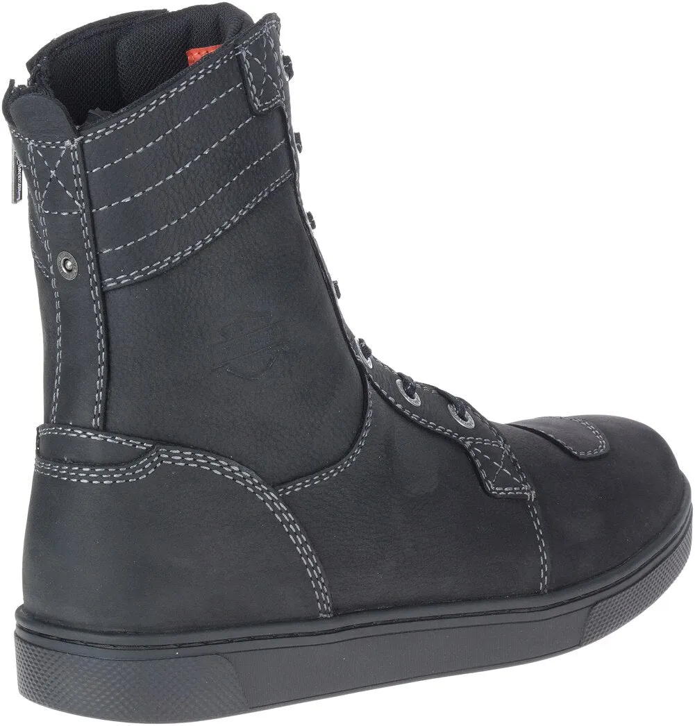 Black Leather "Steinman" Waterproof Motorcycle Boots/Shoes