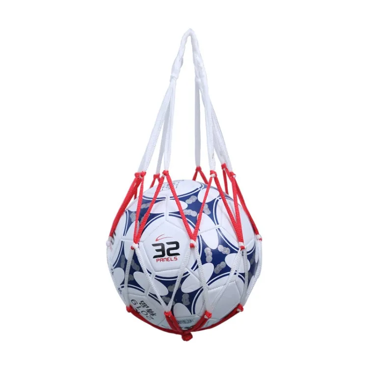 Bold Solid Mesh Ball Storage Bag(Red White)