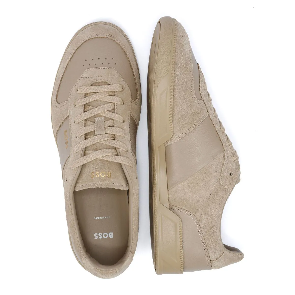 Boss Brandon Suede/Leather Men's Beige Trainers