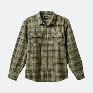 Brixton Bowery Heavy Weight Flannel - Military Olive / Black