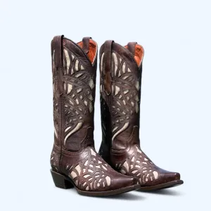 Brown Gold Inlay Bomb Bay Women's Wildflower Boot