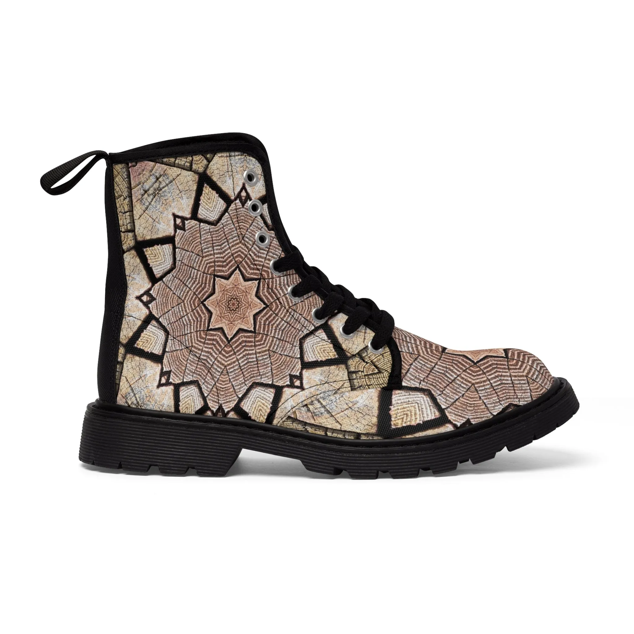 Brown Mandala - Inovax Woman's Canvas Boots