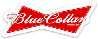 Bud Heavy Blue Collar Sticker 3.5in