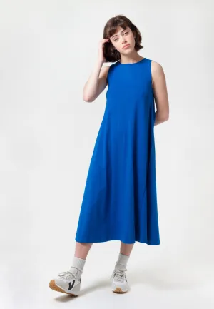 Building Block Tank Swing Dress - sea blue