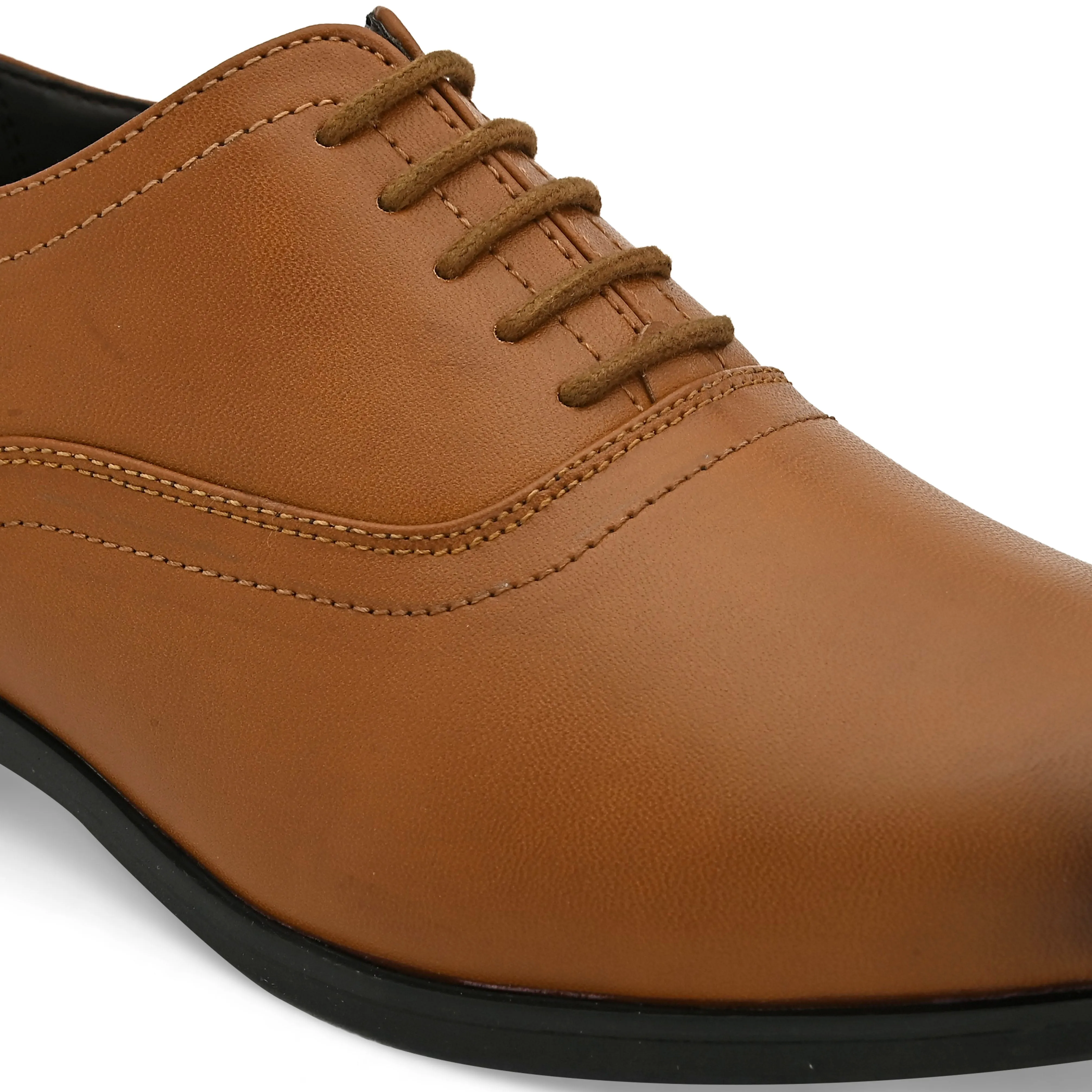 Buxom Tan Derby Shoes