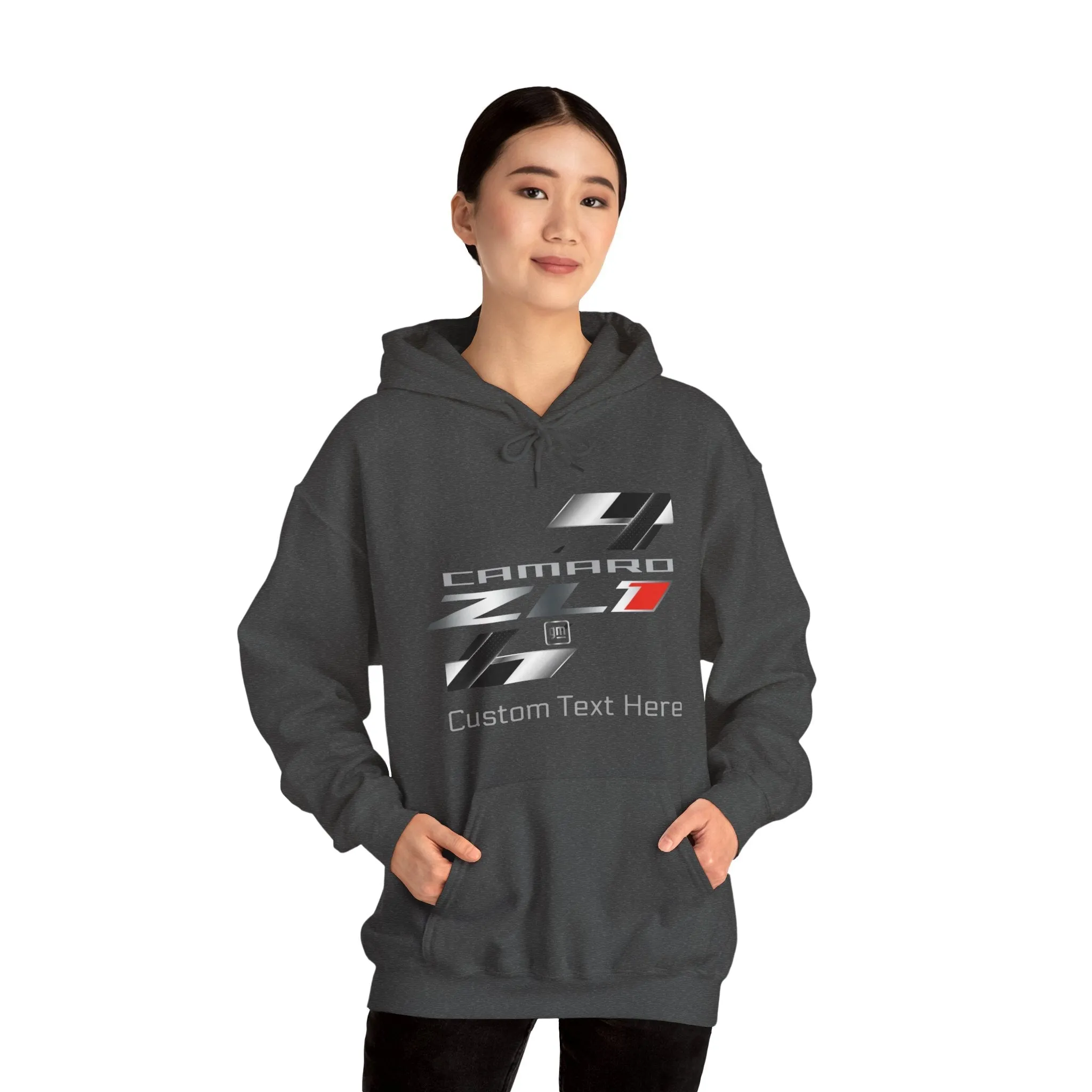 Camaro ZL1 Personalized Racing Flag Logo Fleece Hoodie