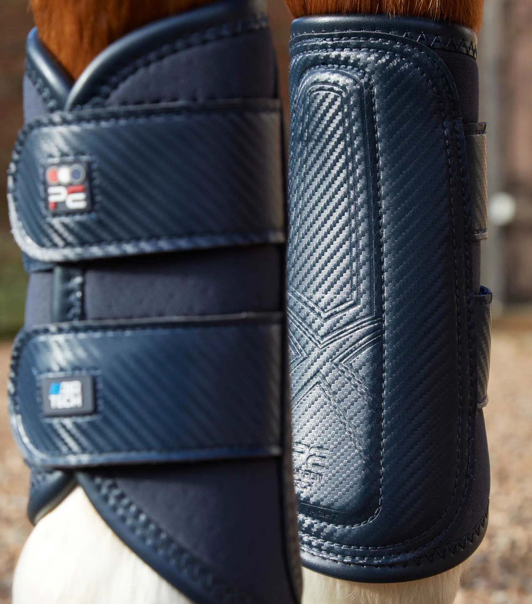 Carbon Air-Tech Double Locking Brushing Boots Navy