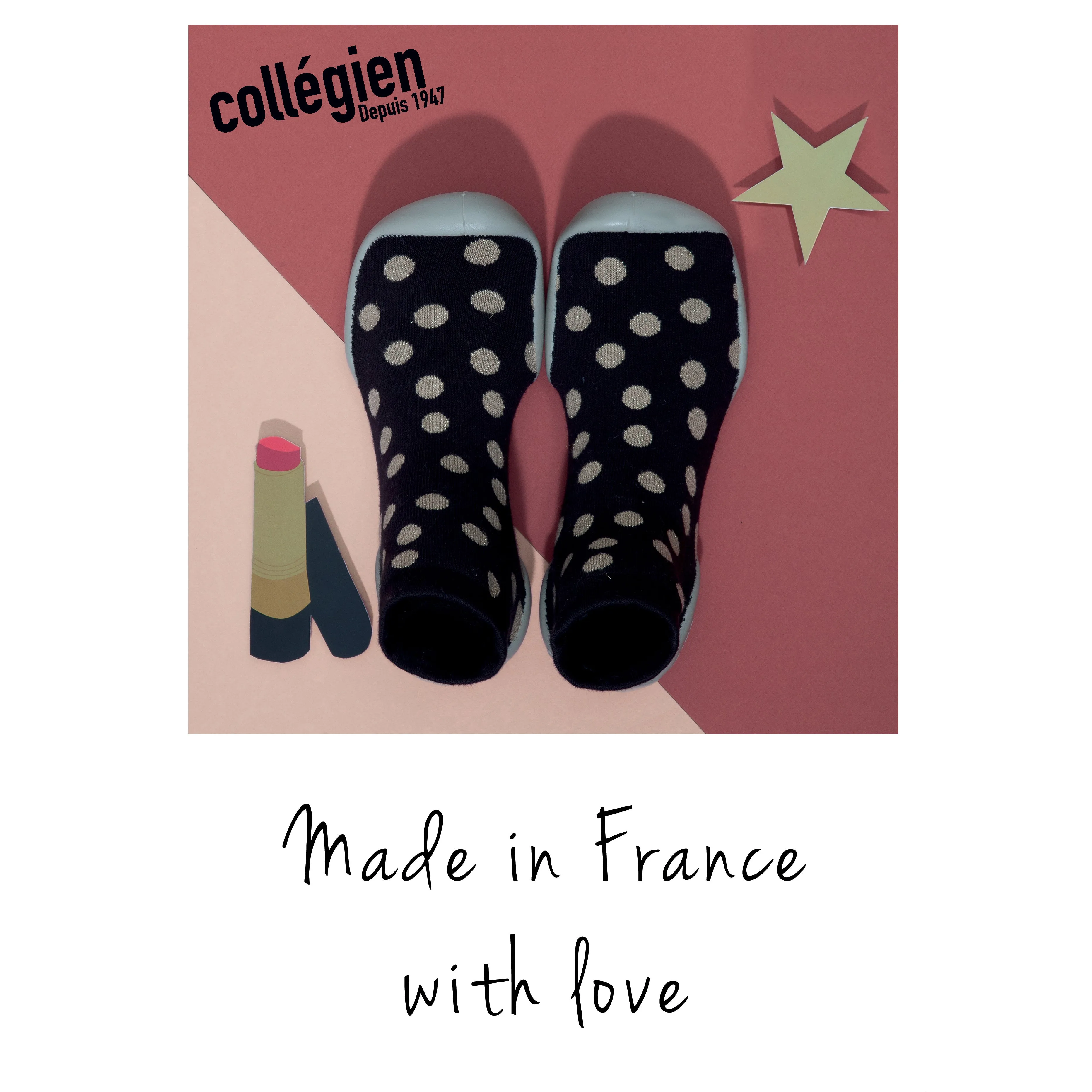 collégien Disco Gold Viva Sock Slippers