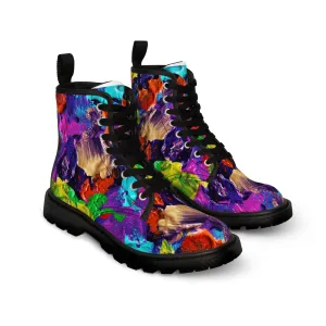 Color Paintings - Inovax Men's Canvas Boots