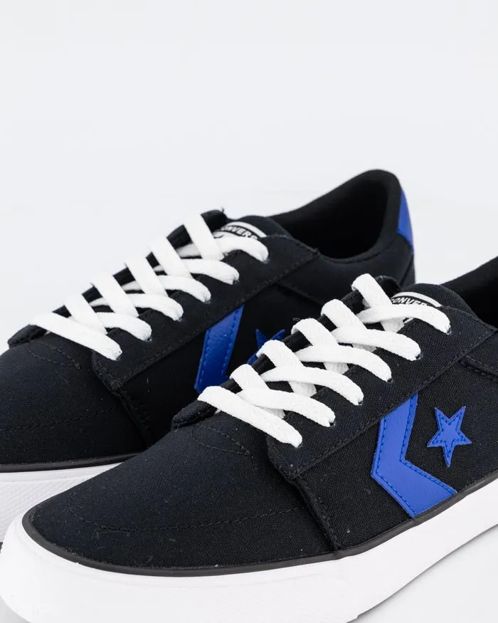 CONVERSE UNISEX BELMONT LOW BLACK/WHITE/BLUE SNEAKER SHOE