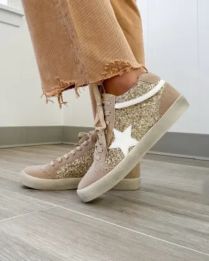 Daisy Glitter Star Sneakers - Gold