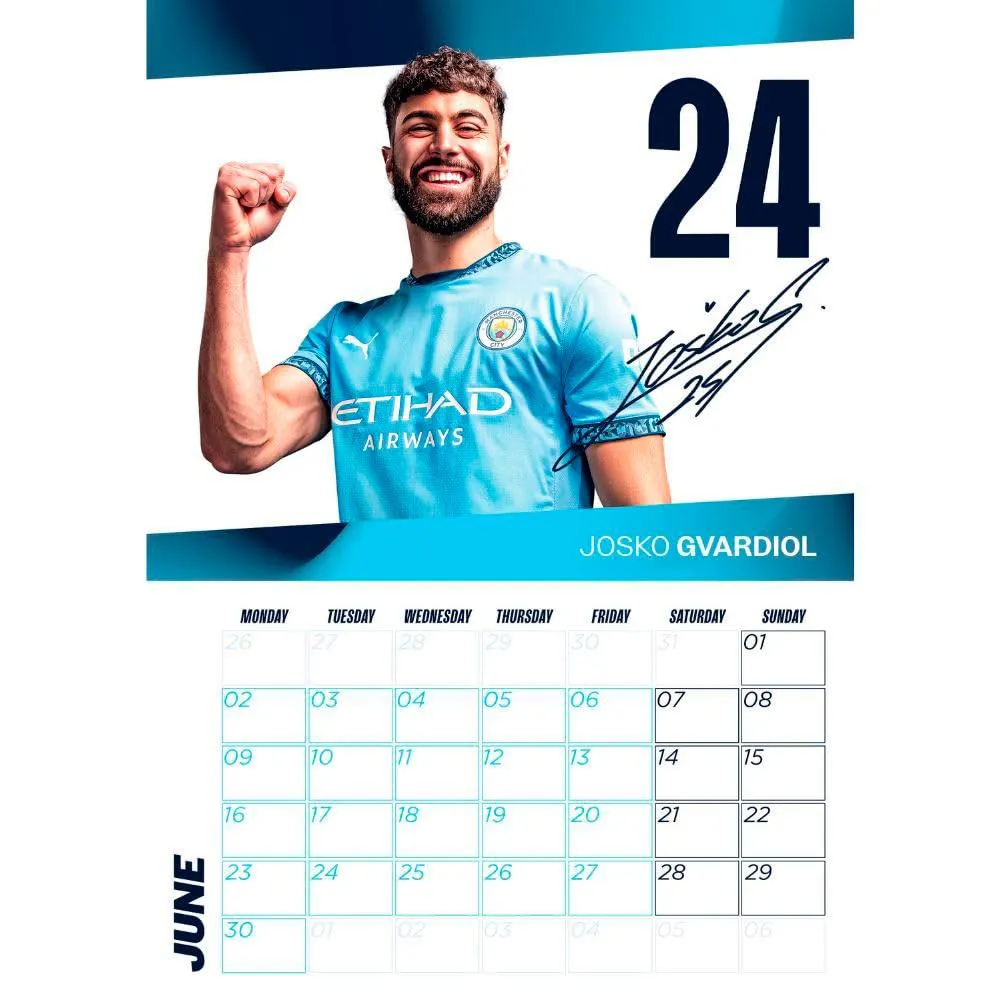 Daricia Manchester City 2025 Football Calendar