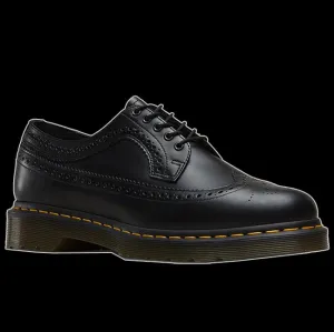 Dr Martens - 3989 Black Wingtip Yellow Stitch