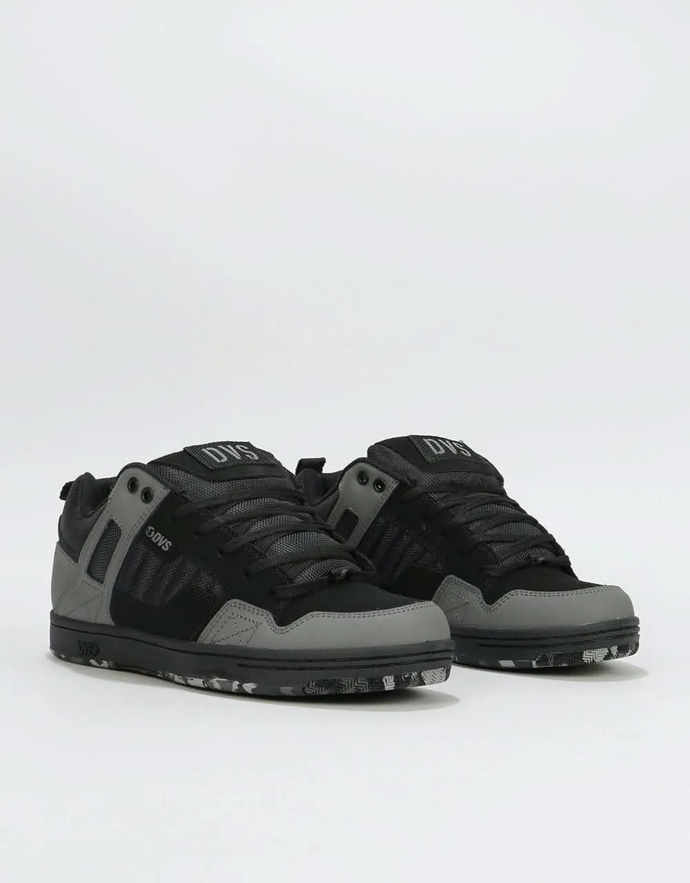 DVS Enduro 125 Skate Shoes - Black/Charcoal/Camo Nubuck