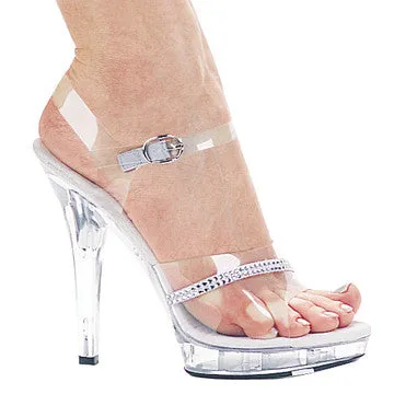 Ellie M-Jewel 5 inch clear heel