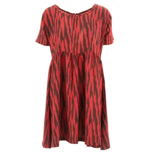 Empire Line Tea Dress - Red Zebra Rayon