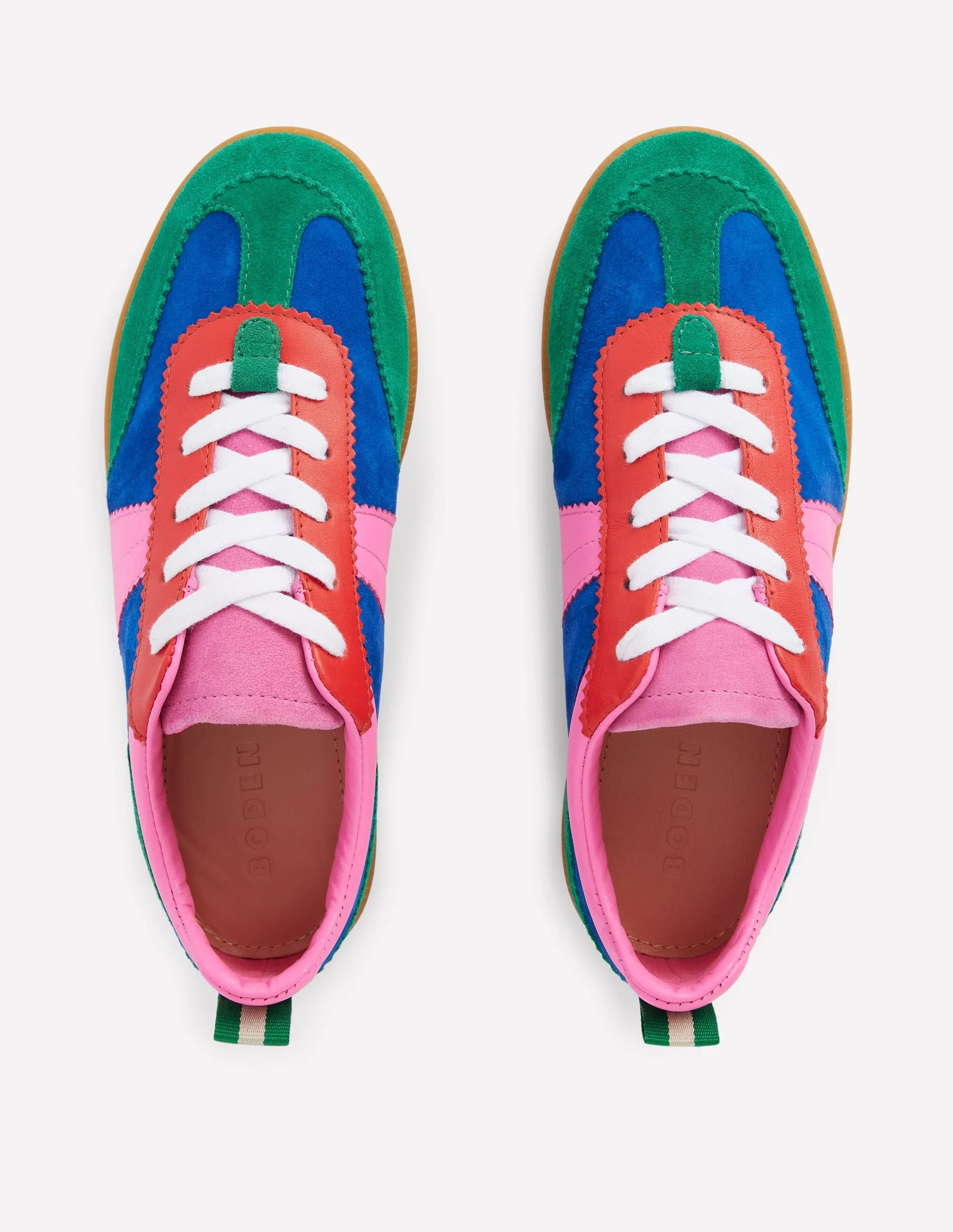 Erin Retro Tennis Trainers-Multi Colourblock